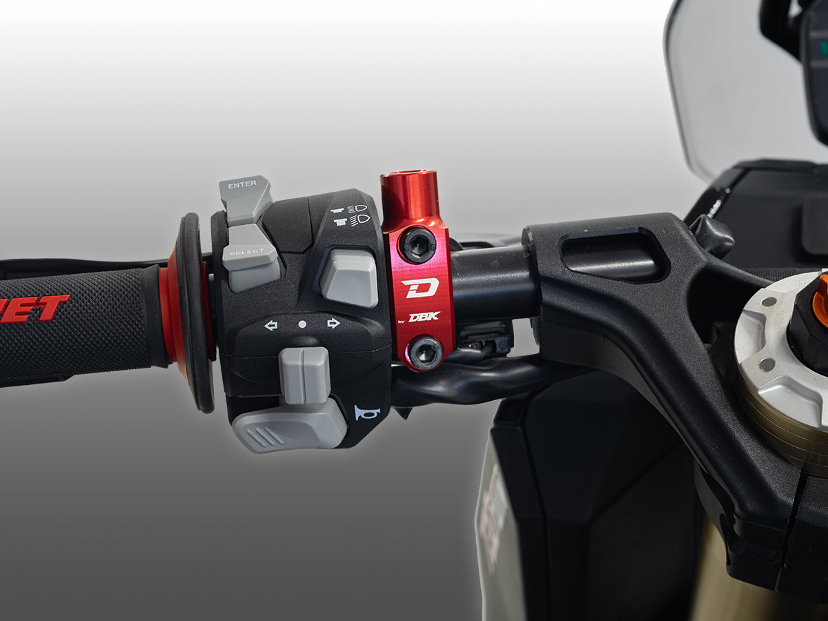 DBK CNC Rear Mirror Mounting Kit Pair for Italjet Dragster 459/700
