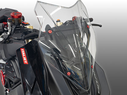 DBK CNC Windschutzscheiben-Verschönerungsschraubensatz für <tc>Italjet</tc> Dragster 459/700