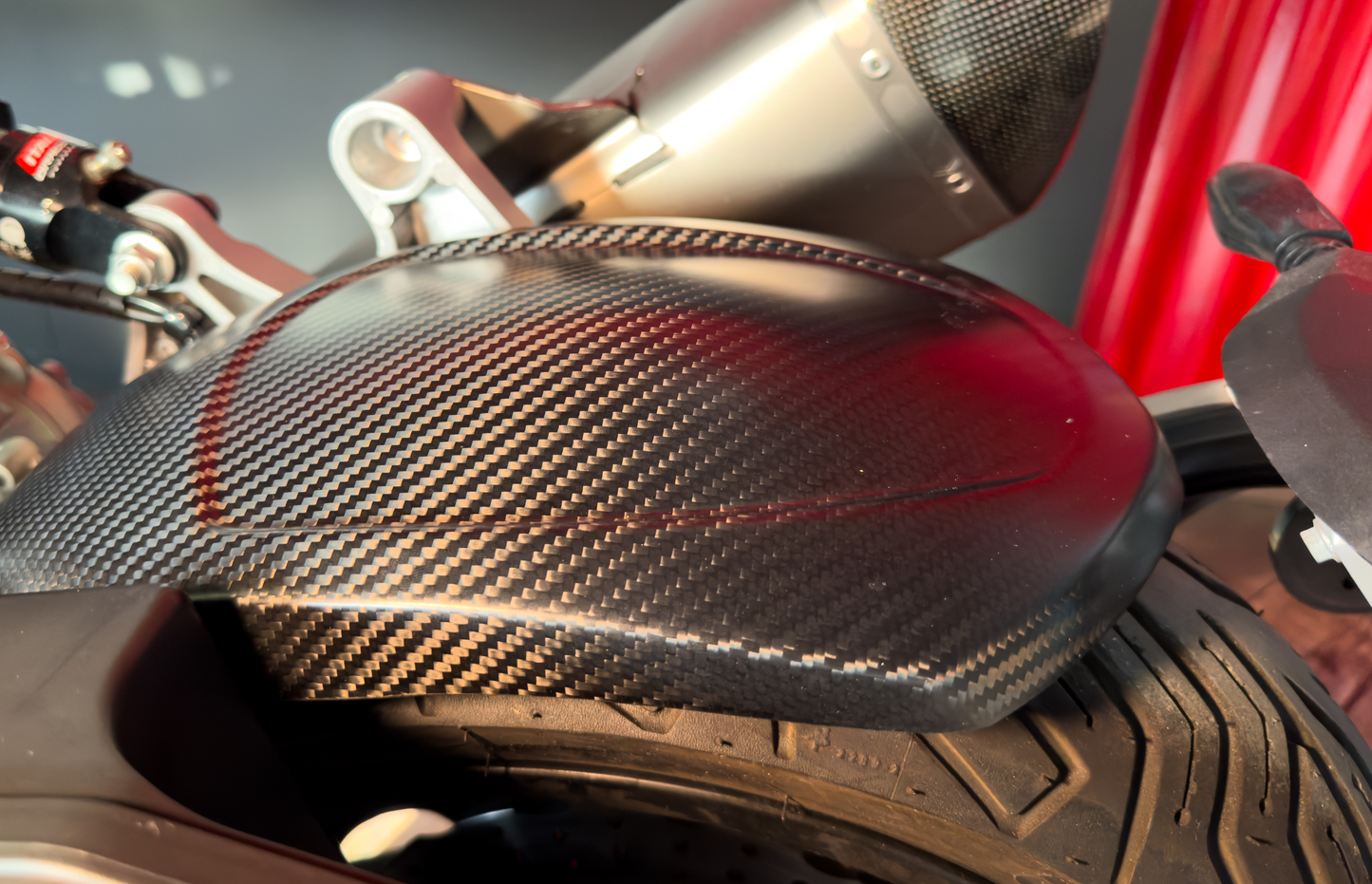 Italjet Dragster 300 Carbon Rear Mudguard - 8640620